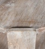 Daria Mango Wood Side table in Whitewash Finish