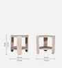 Daria Mango Wood Side table in Whitewash Finish