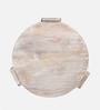 Daria Mango Wood Side table in Whitewash Finish