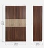 Dario 3 Door Wardrobe In Rolex Brown & Suede Finish With Locker & Drawer