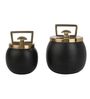 Darius (Set of 2) Black Aluminium Storage Container