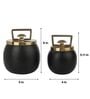 Darius (Set of 2) Black Aluminium Storage Container