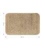 Dark Beige Absorbent and Quick-Dry Polyester Bath Mats 30x45 cm