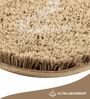 Dark Beige Absorbent and Quick-Dry Polyester Bath Mats 30x45 cm