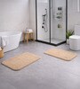 Dark Beige Absorbent and Quick-Dry Polyester Bath Mats 30x45 cm