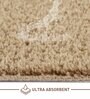 Dark Beige Absorbent and Quick-Dry Polyester Bath Mats 38x58 cm