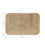 Dark Beige Absorbent and Quick-Dry Polyester Bath Mats 40x60 cm