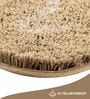 Dark Beige Absorbent and Quick-Dry Polyester Bath Mats 50x70 cm