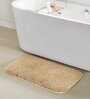 Dark Beige Absorbent and Quick-Dry Polyester Bath Mats 50x70 cm
