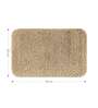 Dark Beige Absorbent and Quick-Dry Polyester Bath Mats 50x70 cm