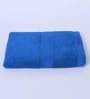 Blue Solid 370 GSM Cotton Bath Towel