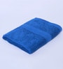 Blue Solid 370 GSM Cotton Bath Towel