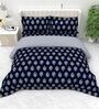 Dark Blue 4-Piece Combo Of Double Bed AC Comforter & Bedsheet Set