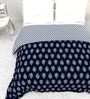 Dark Blue 4-Piece Combo Of Double Bed AC Comforter & Bedsheet Set