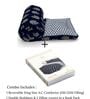 Dark Blue 4-Piece Combo Of Double Bed AC Comforter & Bedsheet Set