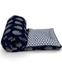 Dark Blue 4-Piece Combo Of Double Bed AC Comforter & Bedsheet Set