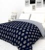 Dark Blue 4-Piece Combo Of Double Bed AC Comforter & Bedsheet Set