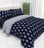 Dark Blue 4-Piece Combo Of Double Bed AC Comforter & Bedsheet Set