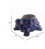 Dark Blue Ceramic Turtle Shape Planter