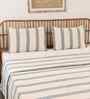 Dark Blue Cotton Textured  Double Bedcover