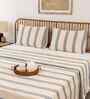 Dark Blue Cotton Textured  Double Bedcover