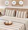 Dark Blue Cotton Textured  Double Bedcover