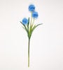 Dark blue Fabric Decorative Artificial BallMum Flowers Set of 3