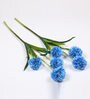 Dark blue Fabric Decorative Artificial BallMum Flowers Set of 2