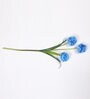 Dark blue Fabric Decorative Artificial BallMum Flowers Set of 2