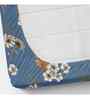 Dark Blue Floral 144 TC Cotton King Fitted Bedsheet Bedsheet 2 Pillow Rose Collection