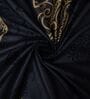 Dark Blue Floral 400 TC Cotton Double Queen Size Bedsheet With 2 Pillow Covers