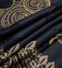 Dark Blue Floral 400 TC Cotton Double Queen Size Bedsheet With 2 Pillow Covers