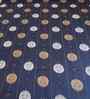 Dark Blue Floral 400 TC Cotton Super King Size Bedsheet with 2 Pilllow covers Essential Series Collection