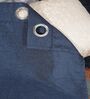 Dark Blue Polyester Solid 5ft Room Darkening Eyelet Window Curtain