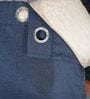 Dark Blue Polyester Solid 9ft Room Darkening Eyelet Long Door Curtain