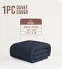 Dark Blue Solid 400 TC Cotton Double Sized Duvet Cover