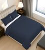 Dark Blue Solid 400 TC Cotton Double Sized Duvet Cover
