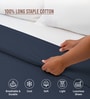 Dark Blue Solid 400 TC Cotton Double Sized Duvet Cover