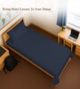 Dark Blue Solid 400 TC Cotton Single Sized Bedsheet with 1 Pillow Cover
