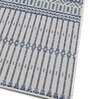 Dark Blue Stripes Polypropylene 4 ft x 6 ft Machine Made Carpet
