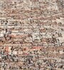 Dark Brown Abstract Polyester 59x32 Inches Machine Made Floor Runner