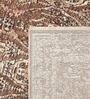 Dark Brown Abstract Polyester 59x32 Inches Machine Made Floor Runner