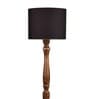 Dark Brown Floor Lamp With Black Cotton Shade