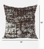 Dark Brown Abstract Polyester 16 x 16 Inch Cushion Covers (Set of 2)
