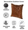 Dark Brown Printed Velevt 2 Cushion Covers