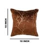 Dark Brown Printed Velevt 2 Cushion Covers
