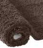 Dark Brown Solid 100% Polyester 59x23.6 Inches AntiSkid Bath Mat
