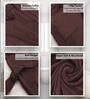 Dark Brown Solid Caldezonia Microfiber Women Bath Robe With Slippers