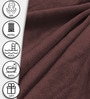 Dark Brown Solid Caldezonia Microfiber Women Bath Robe With Slippers