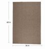 Dark Brown Abstract Wool & Jute 3 x 5 Feet Hand Woven Carpet